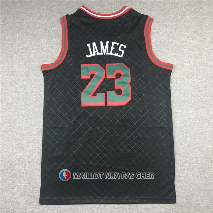 Maillot Los Angeles Lakers LeBron James NO 23 Mitchell & Ness 2018-19 Noir